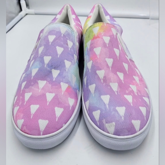 Women's Multicolor Tie-Dye Slip-On Sneakers From Altitude Accessories Size 12 - Picture 3 of 8